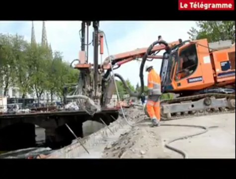 Quimper. Comment ils arriment le quai de l'Odet en travaux