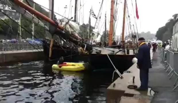 Entre Terre et Mer. De beaux bateaux dans le port de Morlaix