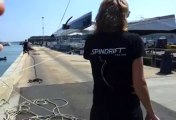 Lorient : mise à l'eau du Spindrift 2