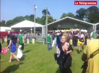 Vieilles Charrues 2013. Les fans de Rammstein à bloc à l'entrée !