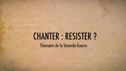 Chansons de la seconde guerre - Conservatoire de Nantes