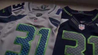 Nike elite jerseys for Seattle Seahawks #31 grey and blue color sale $22