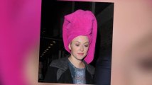 Fearne Cotton Covers Up in a Pink Towel After Celebrity Juice