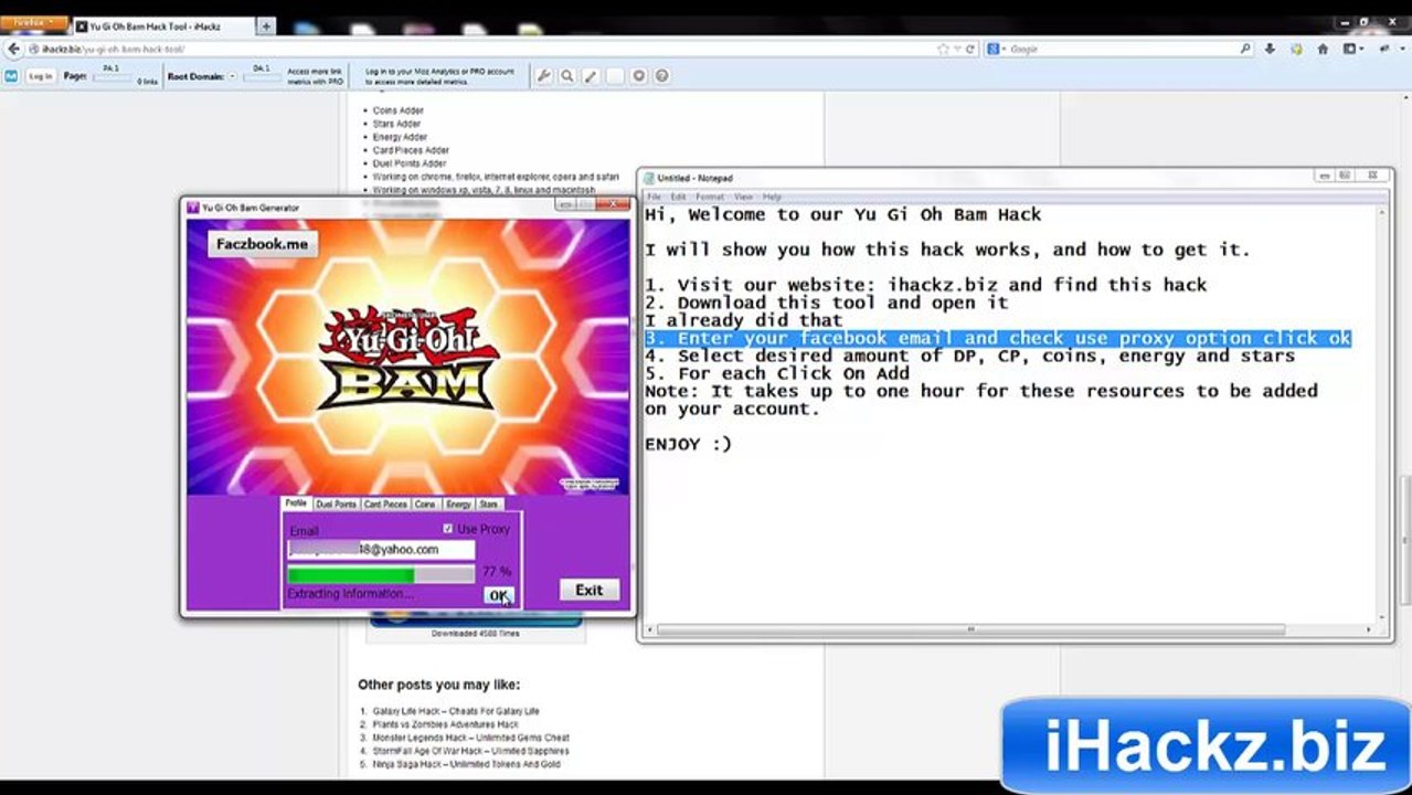 YuGiOh Bam Cheats - Cheat Tool For Yu Gi Oh Bam (Facebook Game Cheats)