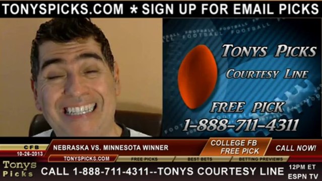 Minnesota Golden Gophers vs. Nebraska Cornhuskers Pick Prediction NCAA College Football Odds Preview 10-26-2013