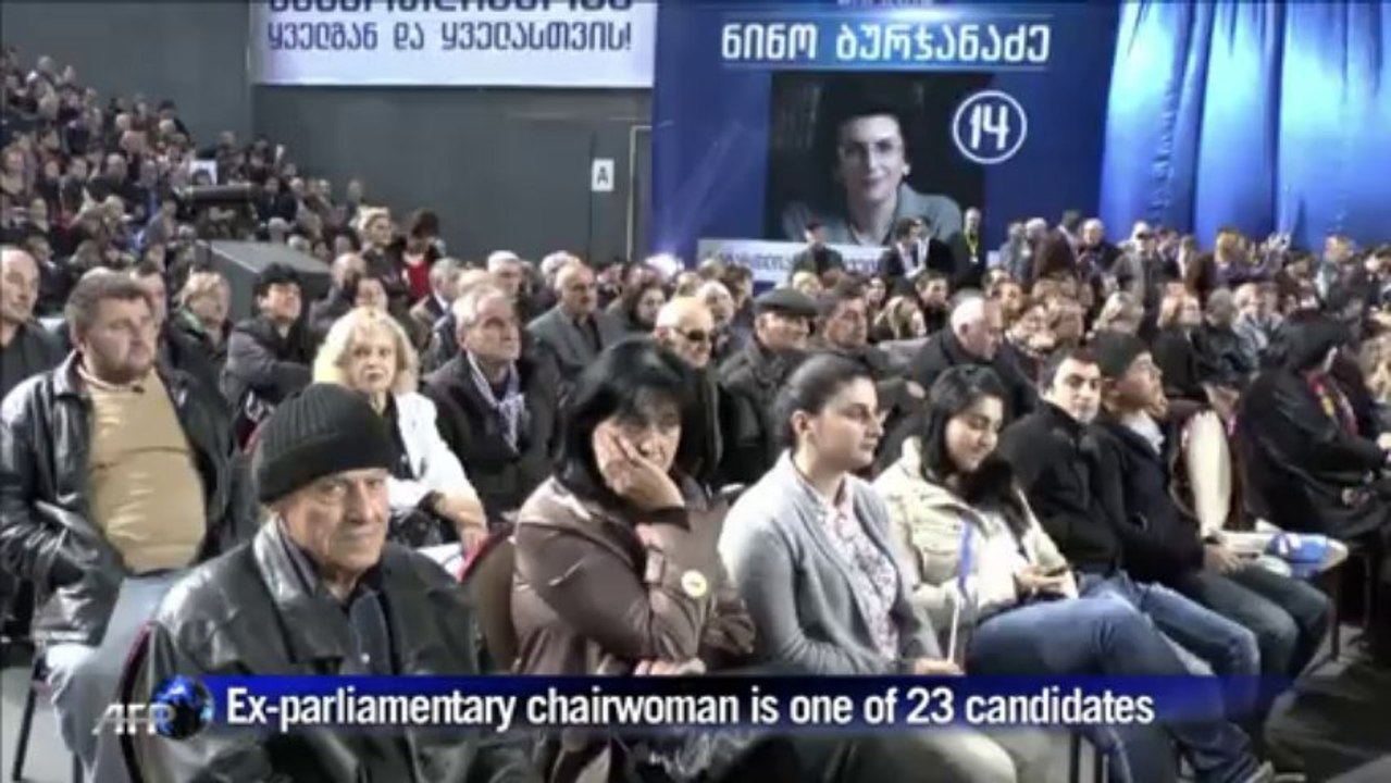 Georgian opposition figure Nino rallies voters before polls