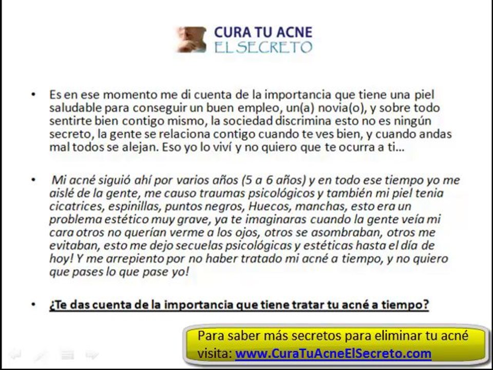 Cura Para el Acne *LOS SECRETOS*