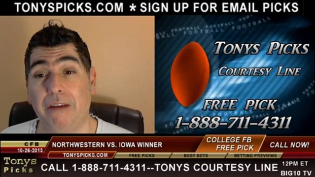 Iowa Hawkeyes vs. Northwestern Wildcats Pick Prediction NCAA College Football Odds Preview 10-26-2013