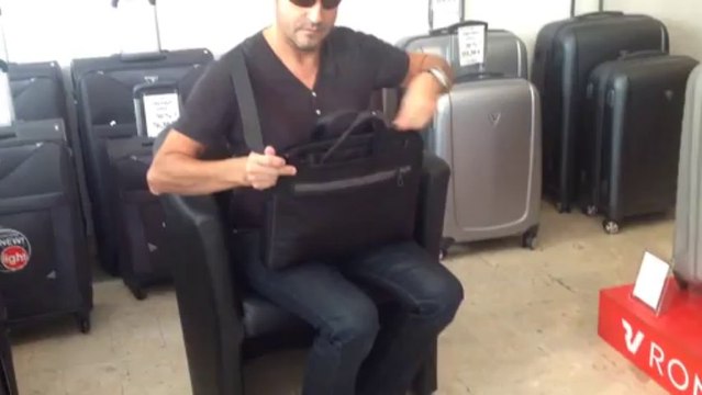 Cartable avec bandoulière porte PC 15 6 EGUALE RONCATO en vente chez S'Cale Boutik maroquinerie bagage 28 avenue auber nice face à la gare Thiers