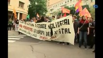 Lomce; Cargas policiales en la manifestación contra la ley educativa en Zaragoza