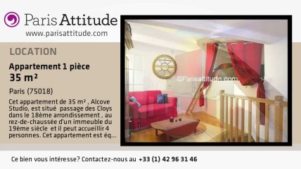 Penthouse Alcove Studio à louer - Montmartre, Paris - Ref. 7087