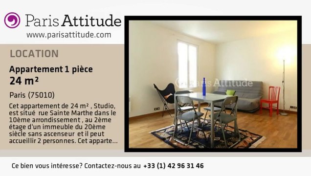 Appartement Studio à louer - Canal St Martin, Paris - Ref. 8208