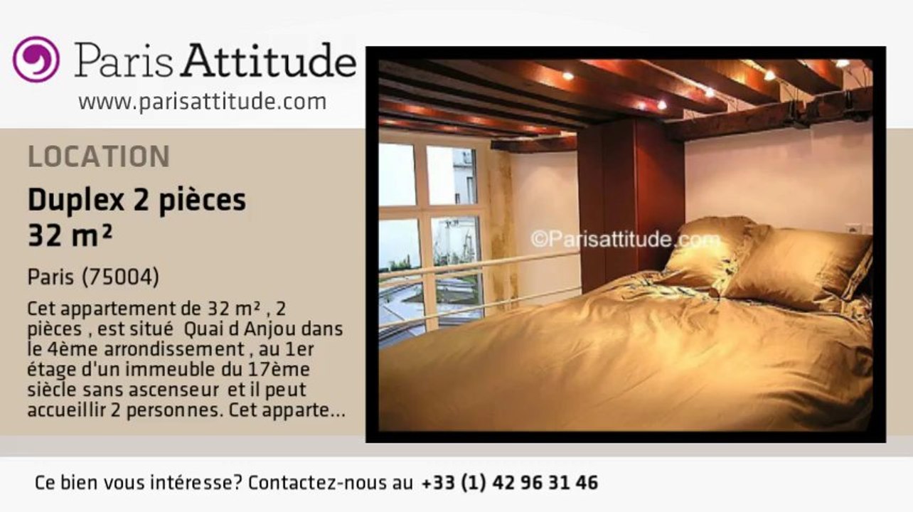 Duplex 1 Chambre à louer - Ile St Louis, Paris - Ref. 5202
