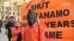 Ativistas pedem em Londres o fechamento de Guantánamo.