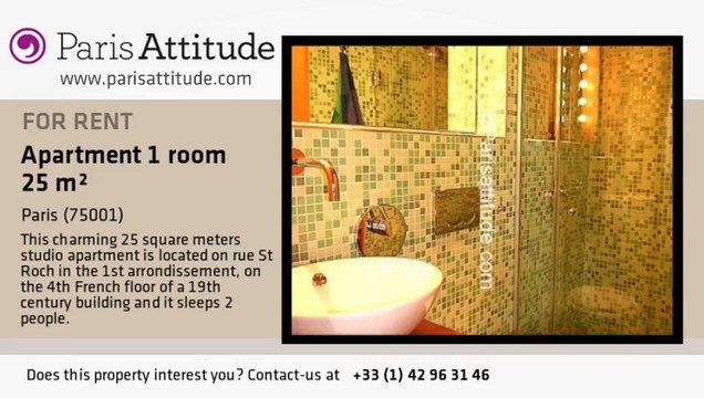 Studio Apartment for rent - Palais Royal, Paris - Ref. 1229