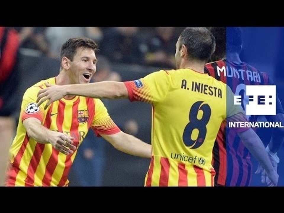 Barcelona train after Milan draw
