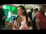 Brazilian mothers and babies stage breastfeeding protest