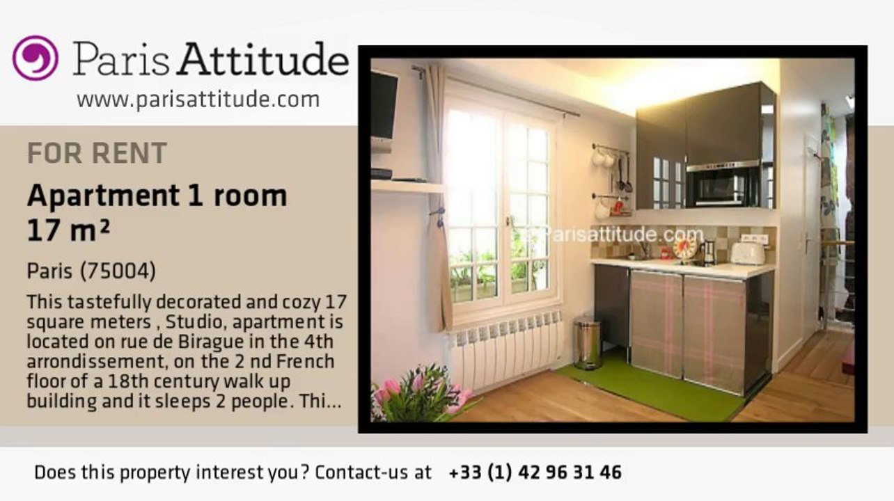 Studio Apartment for rent - Place des Vosges, Paris - Ref. 5434