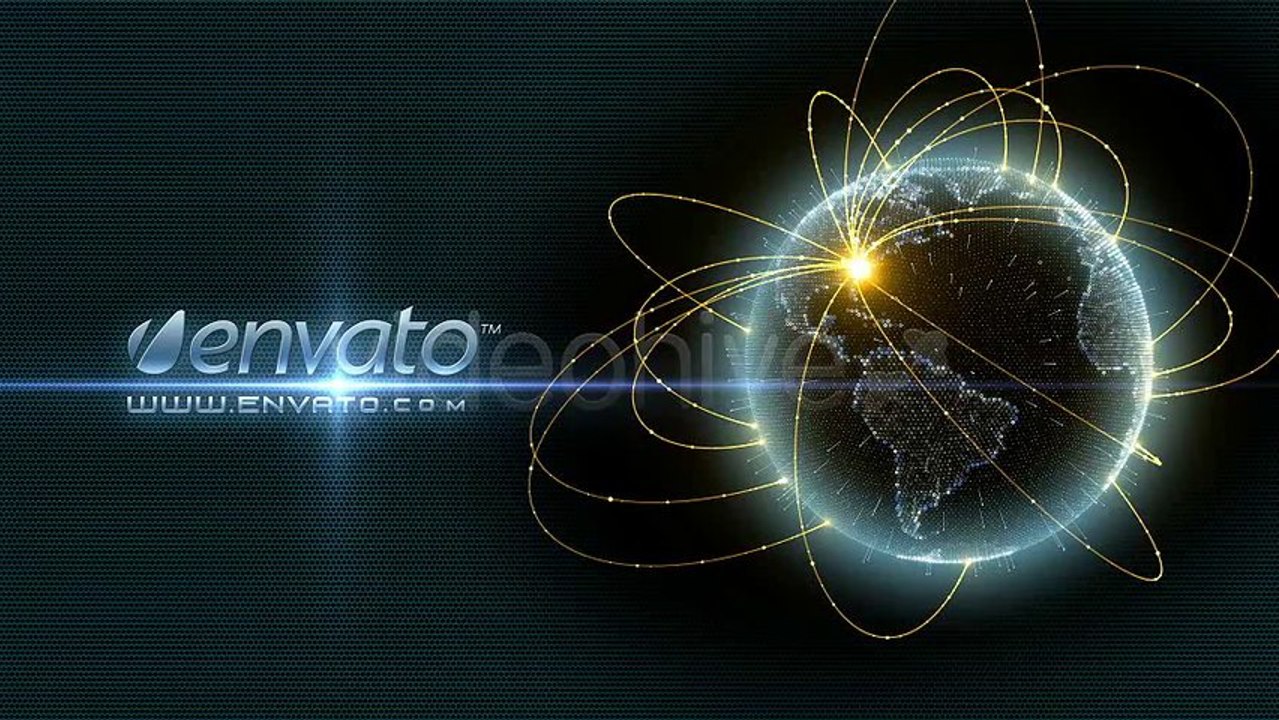 Network Globe Logo Opener - After Effects Template