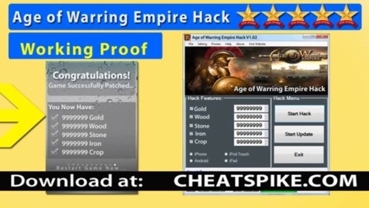 Age of Warring Empire Cheat Free Gold, Wood, Stone and More For iPad, Android, iPhone *New Release Age of Warring Empire Hacks *