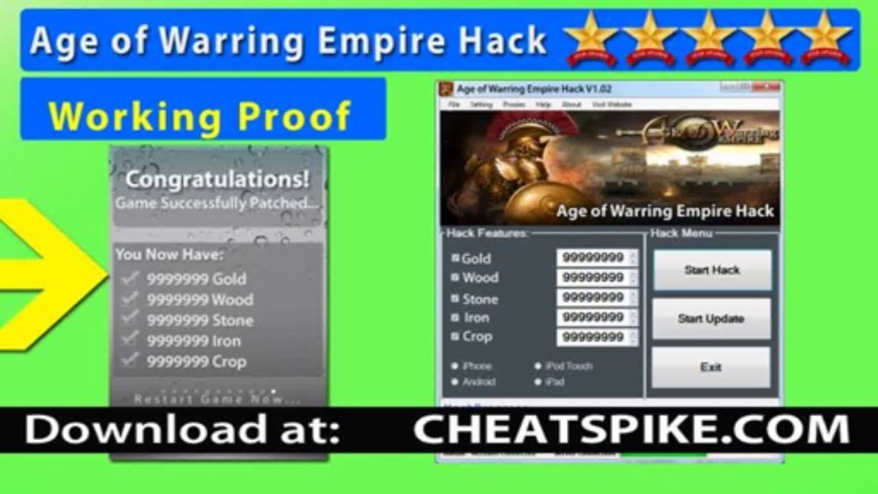 Age of Warring Empire Cheats Unlimited Gold, Wood and More For iPad, Android, iPhone *New Release Age of Warring Empire Cheat *