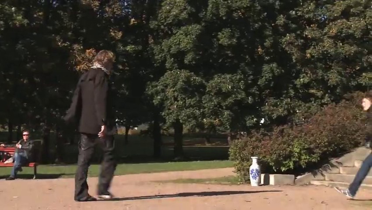 Throwing Fruit And Vases At Park Strollers Prank