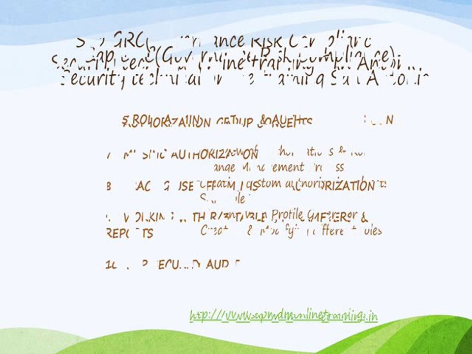 Sap GRC(Governance Risk Compliance) Security technical online   Training San Antonio