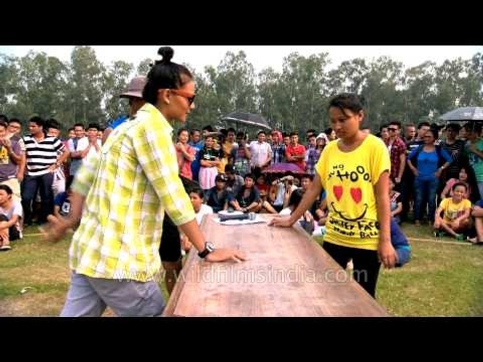 Naga youth cheers for the arm wrestlers at Naga Fest'13