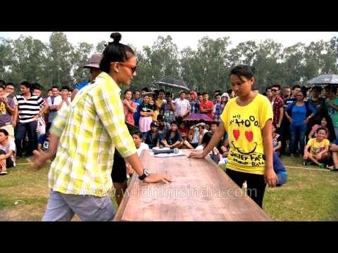 Naga youth cheers for the arm wrestlers at Naga Fest'13