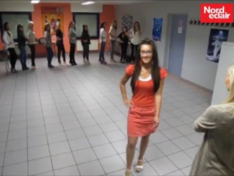 Première répétition pour les Miss Wattrelos, en talons hauts !
