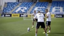 Bale, Benzema, Modric ve Jese rugby yeteneklerini sergiledi