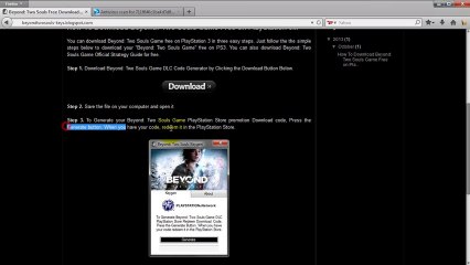 Free download Beyond: Two Souls 2013 Redeem Codes!