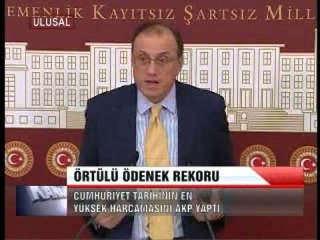 ÖRTÜLÜ ÖDENEK REKORU