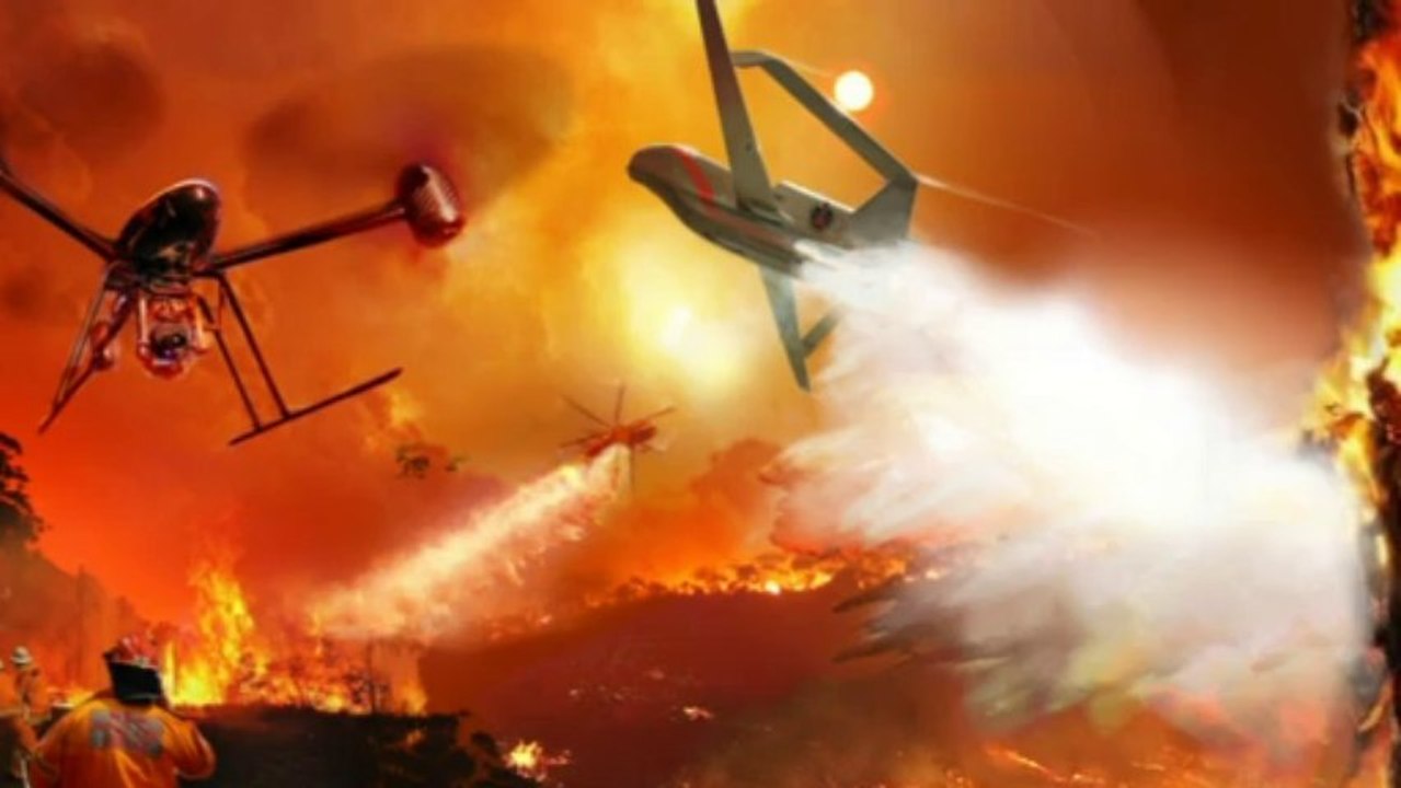 Firefighter drones concept idea