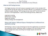 Sap Testing TECHNICAL ONLINE TRAINING IN AUSTRALIA@magnifictraining.com