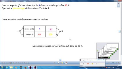 calculer un pourcentage