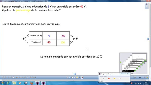 calculer un pourcentage