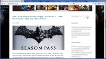 Get Free Batman Arkham Origins Season Pass Code - Xbox 360 / PS3