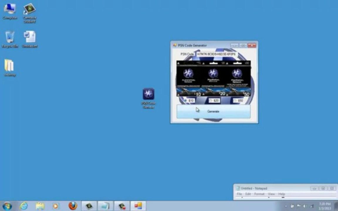 PSN Code Generator 2013