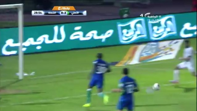 هدف الاهلي الثاني من مصطفى بصاص في الشعلة - الاهلي 5-2 الشعلة HD