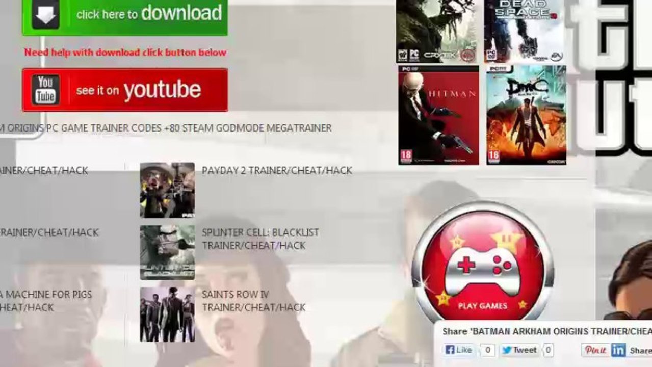 Batman Arkham Origins Trainer/Cheat [France]