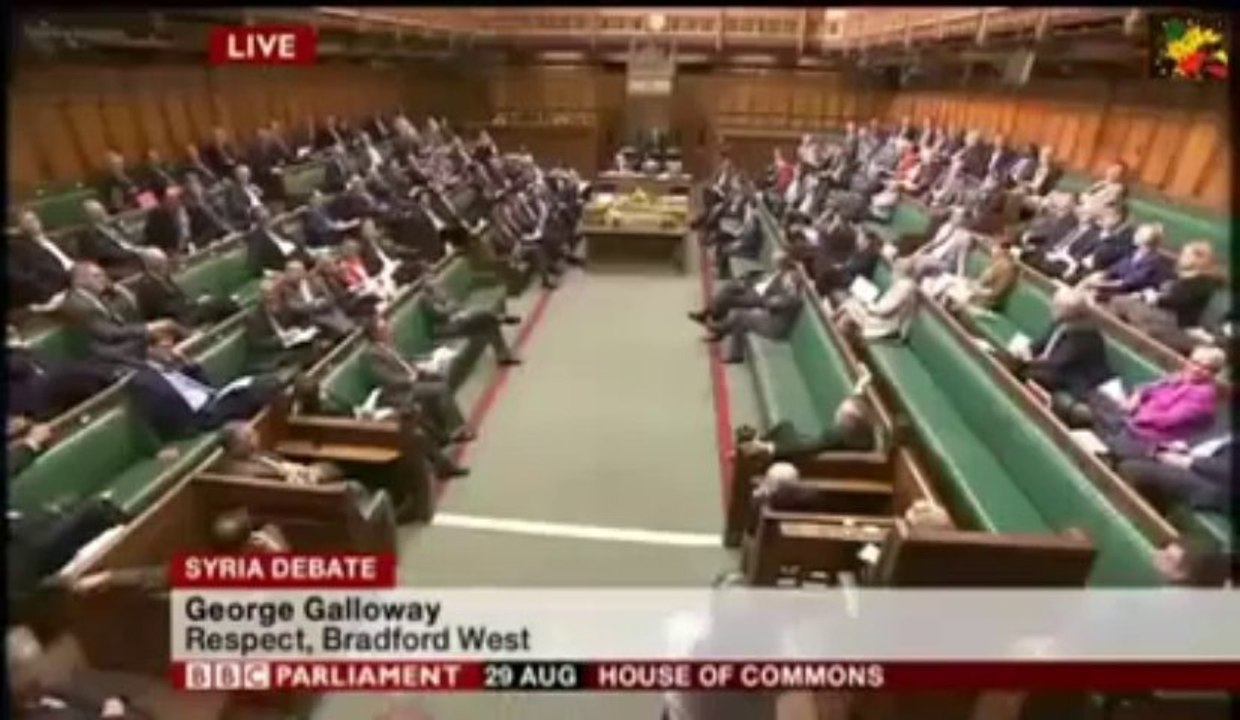 George Galloway, Suriye’ye karşı açılmak istenen savaşı eleştiriyor. islamidavet.com