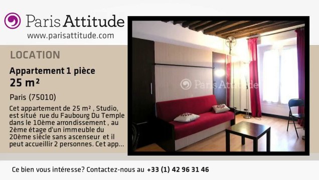Appartement Studio à louer - République, Paris - Ref. 7926