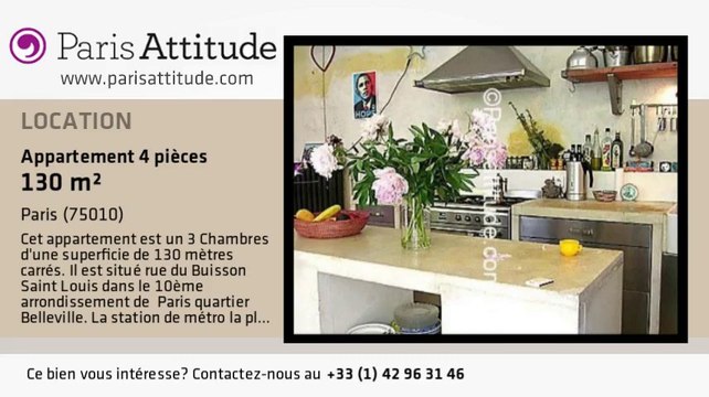 Appartement 3 Chambres à louer - Belleville, Paris - Ref. 3458