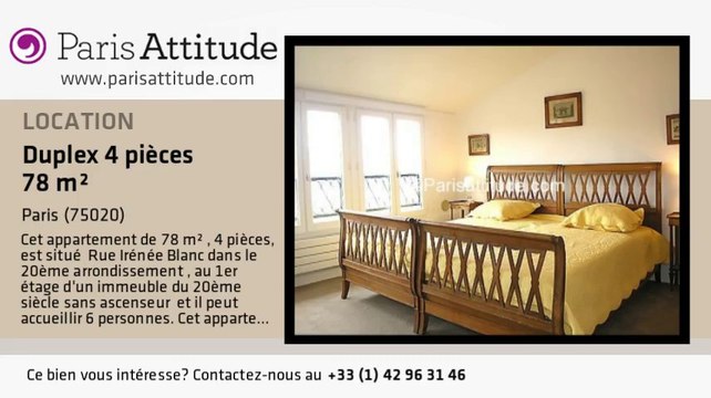 Duplex 3 Chambres à louer - Porte de Bagnolet, Paris - Ref. 5179