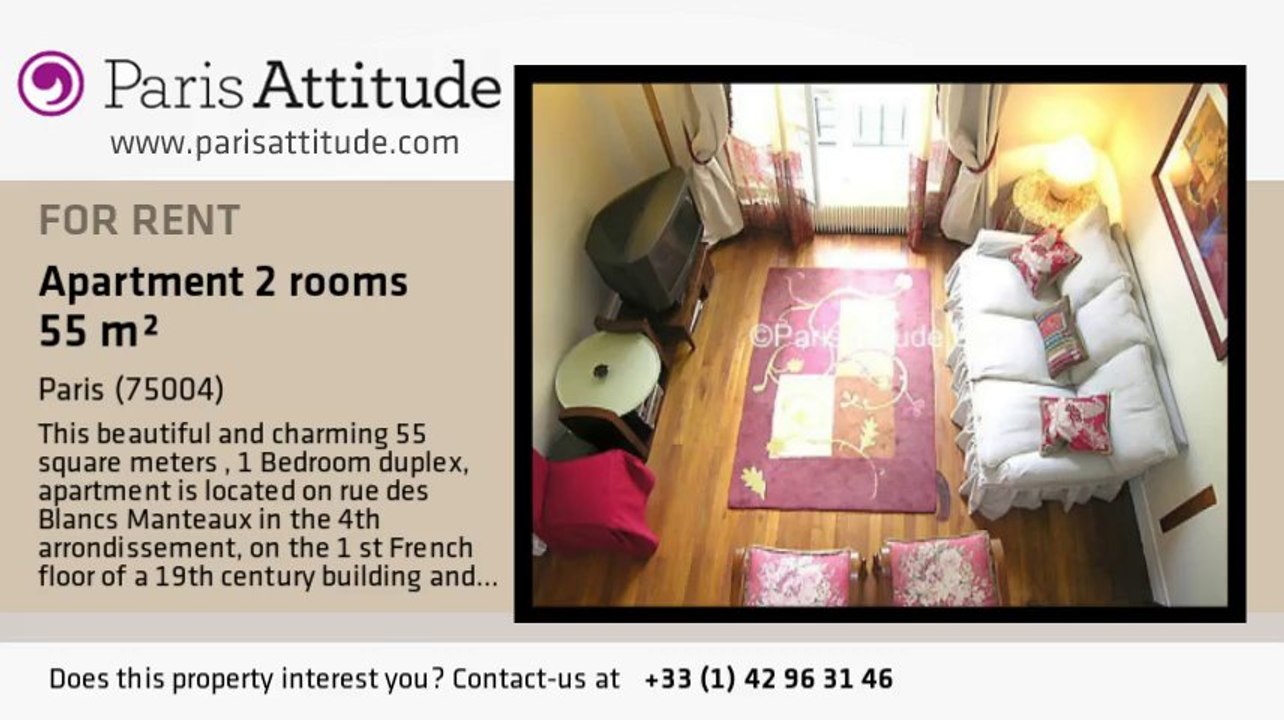 1 Bedroom Duplex for rent - Centre George Pompidou, Paris - Ref. 6509