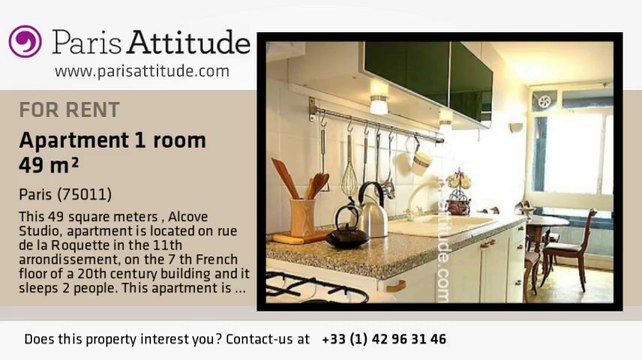 Alcove Studio Apartment for rent - Bastille, Paris - Ref. 4235