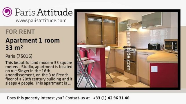 Studio Apartment for rent - La Muette, Paris - Ref. 6624