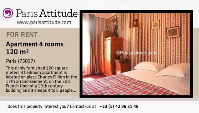 3 Bedroom Apartment for rent - Batignolles, Paris - Ref. 833