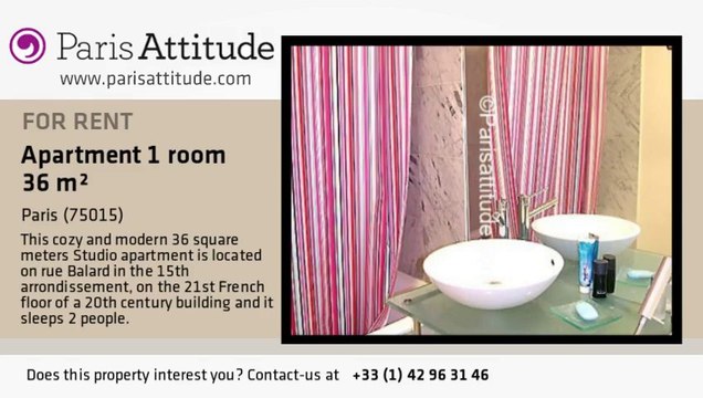 Studio Apartment for rent - Parc André Citroën, Paris - Ref. 2698